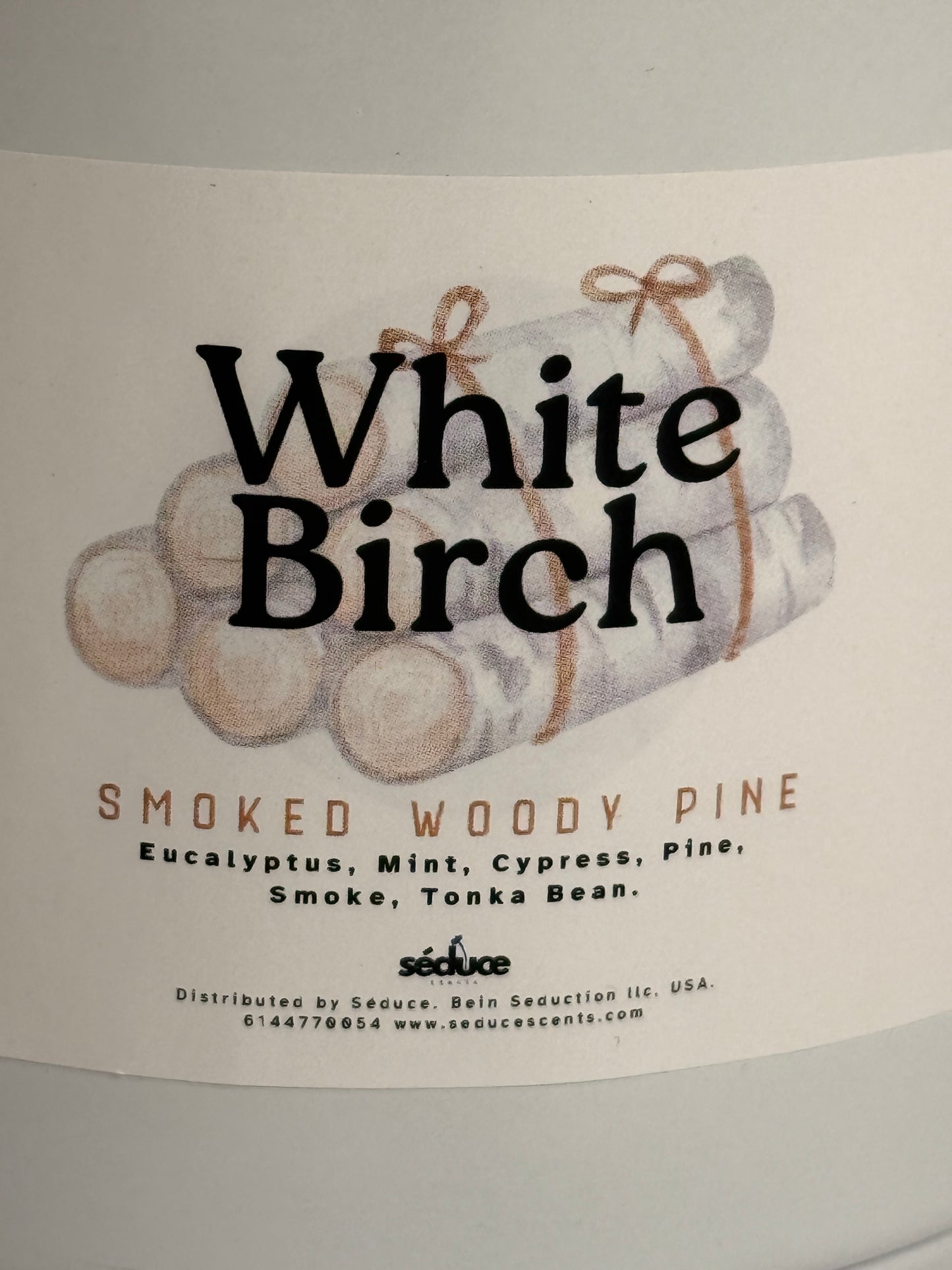Smoked Woody Pine White Birch Triple Wick Candle