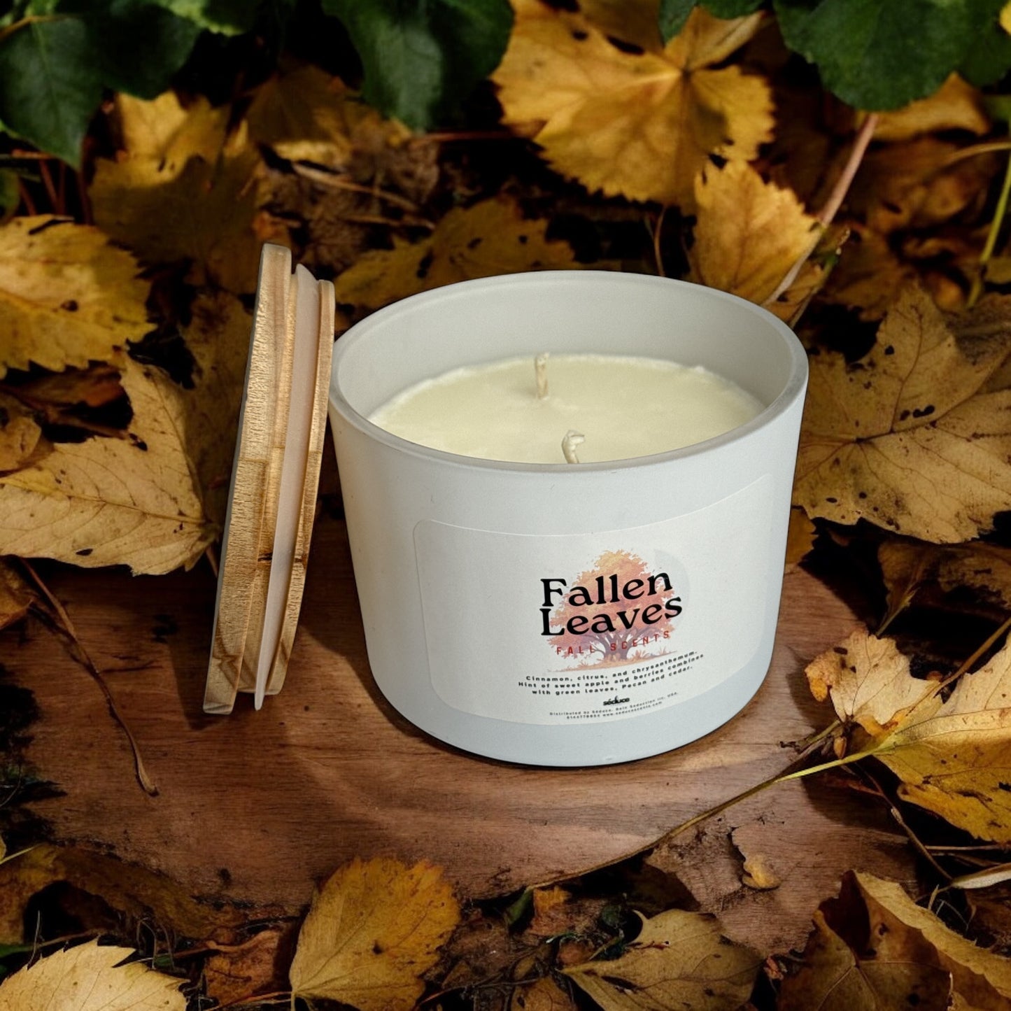 Fall Scents Fallen Leaves Double Wick Candle