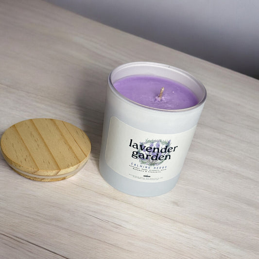 Calming Herbs Lavender Garden Single Wick Candle