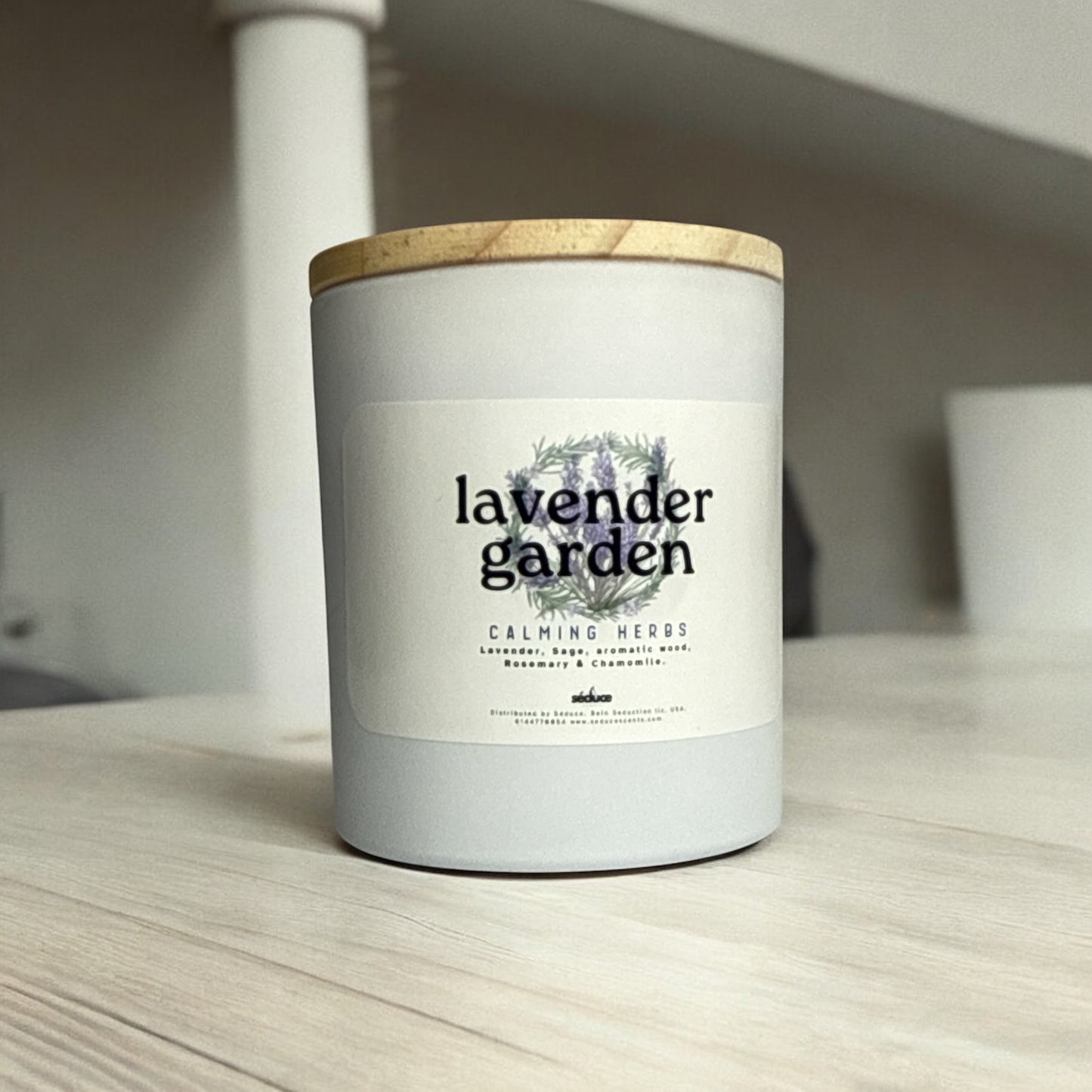 Calming Herbs Lavender Garden Single Wick Candle