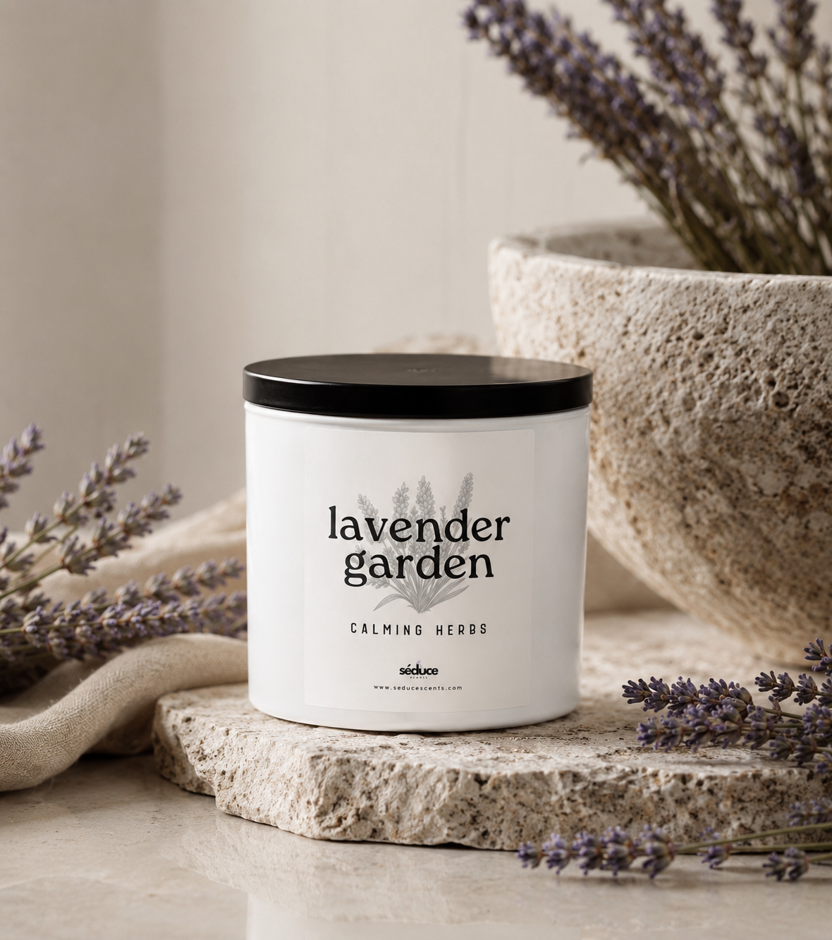 Lavender Garden – Calming Herbs | Double Wick Candle