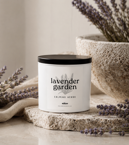 Lavender Garden – Calming Herbs | Double Wick Candle