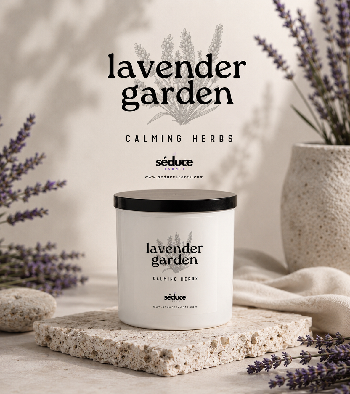 Lavender Garden – Calming Herbs | Double Wick Candle