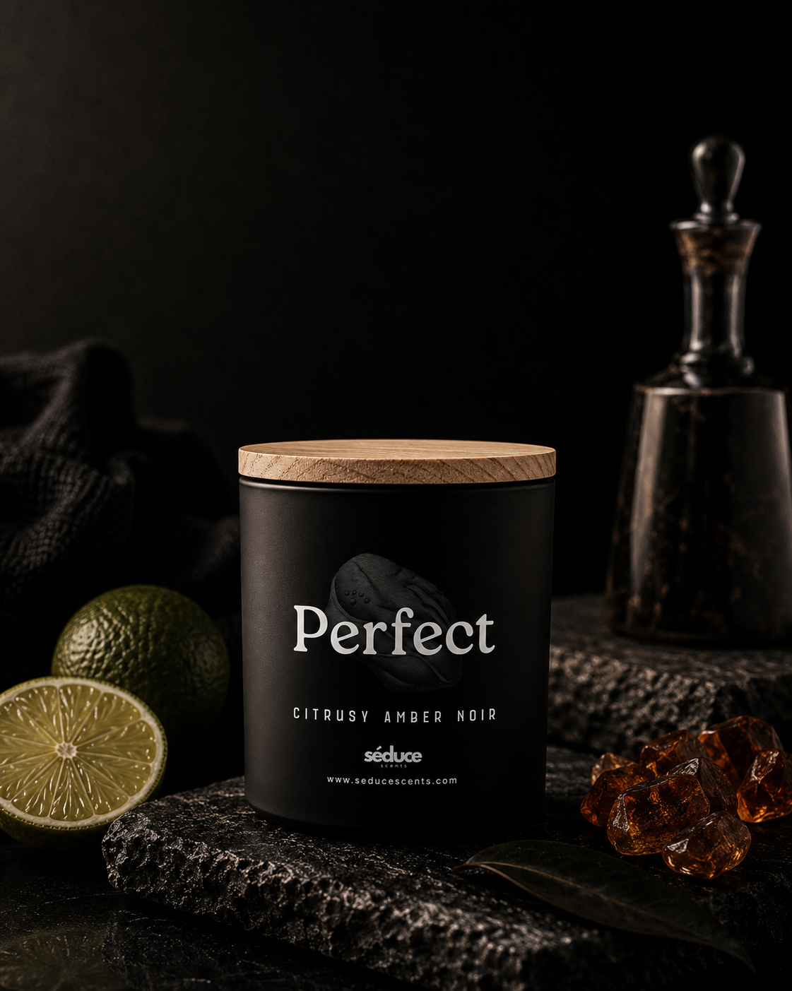 Perfect – Citrusy Amber Noir | Single Wick Candle