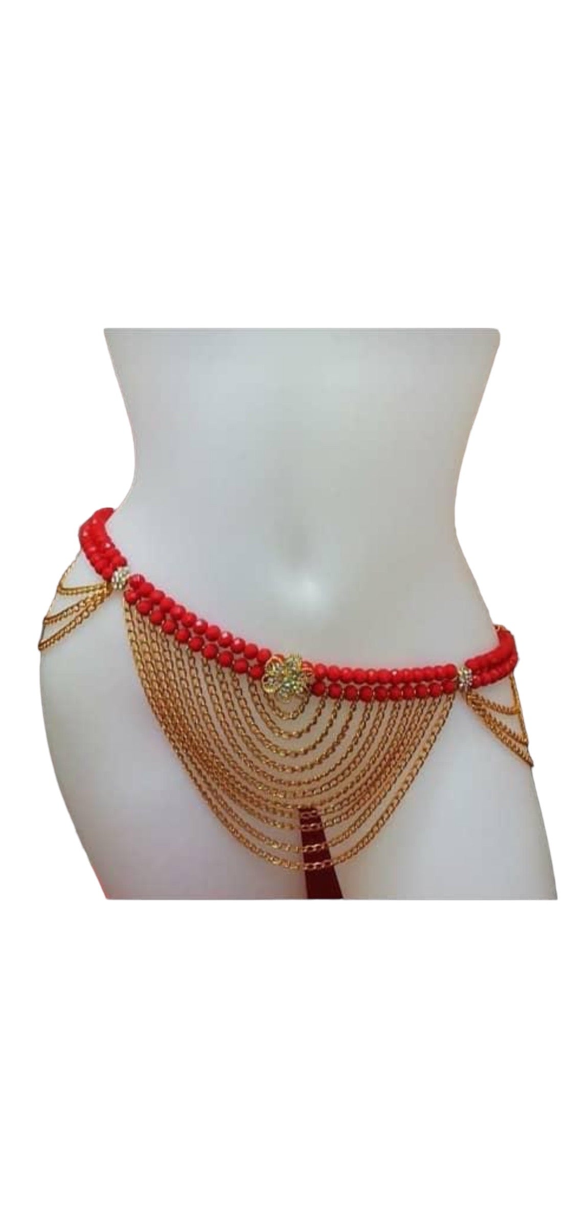 DEDE Red Waist Beads