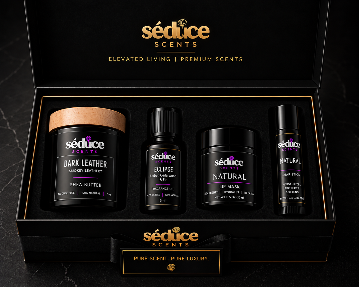 Dark Leather Signature Self-Care Collection Set