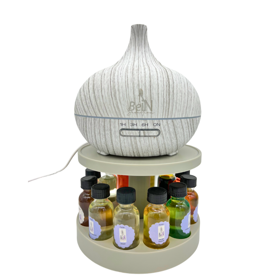 White Round Wood Grain Diffusers