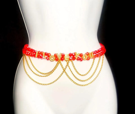 Red ZARA Waist Beads